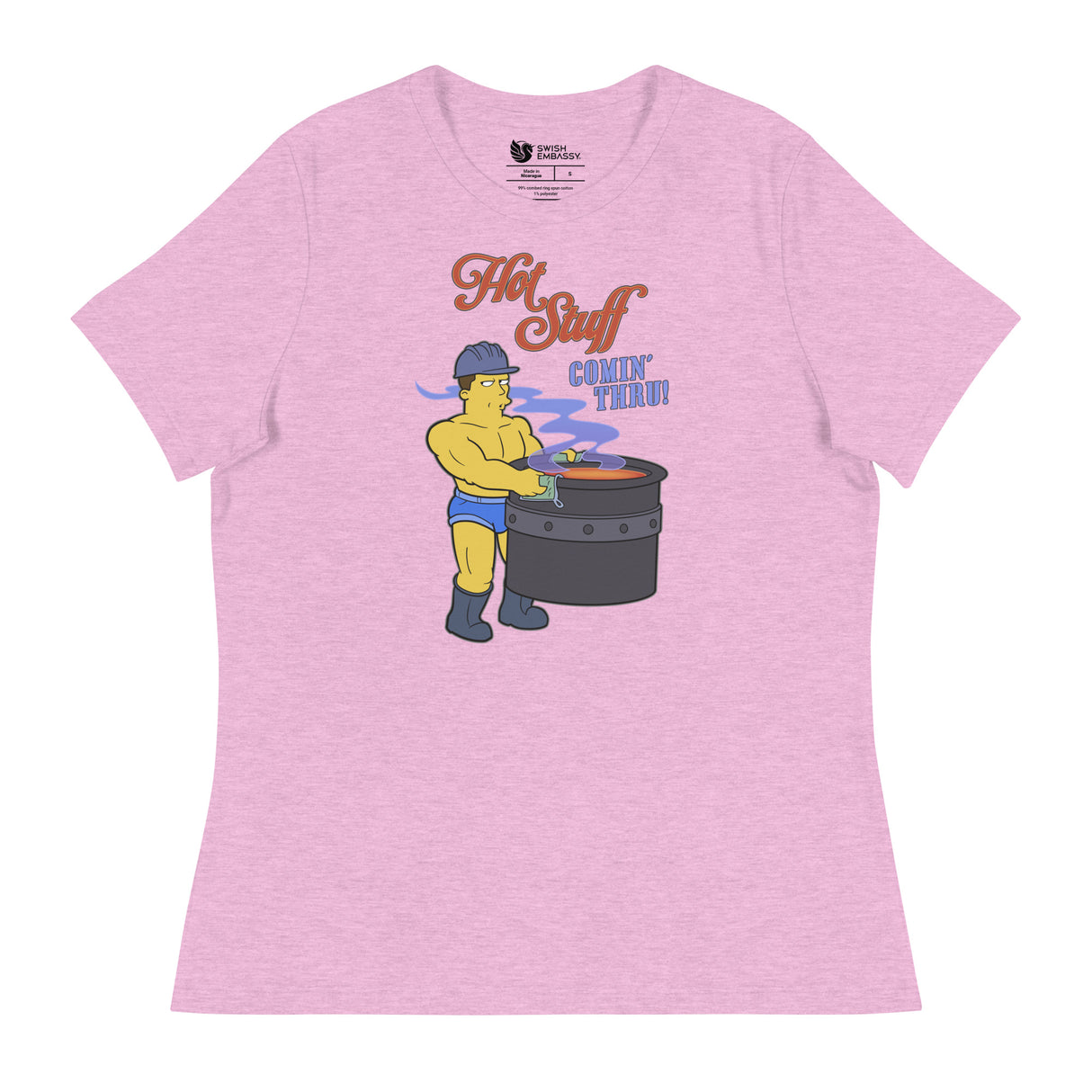 Hot Stuff Comin’ Thru (Women's Relaxed T-Shirt)-Women's T-Shirts-Swish Embassy