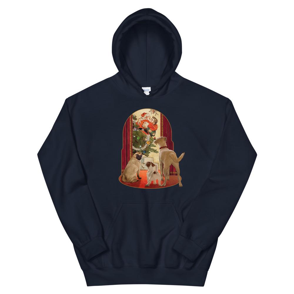 I Saw Daddy Kissing Santa Claus (Hoodie)-Christmas Hoodies-Swish Embassy