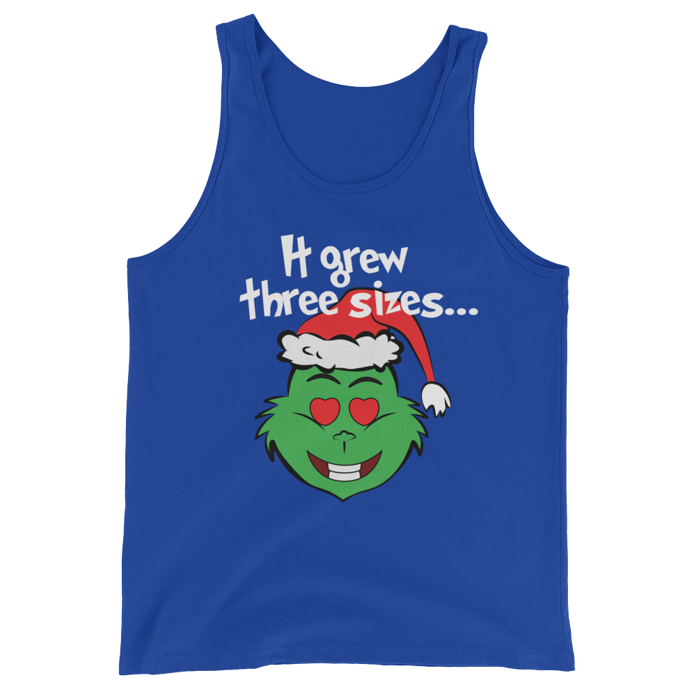 It Grew Three Sizes (Tank Top)-Christmas Tank Tops-Swish Embassy