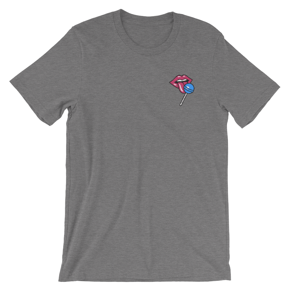 Lick (Embroidered T-Shirt)-Embroidered T-Shirts-Swish Embassy