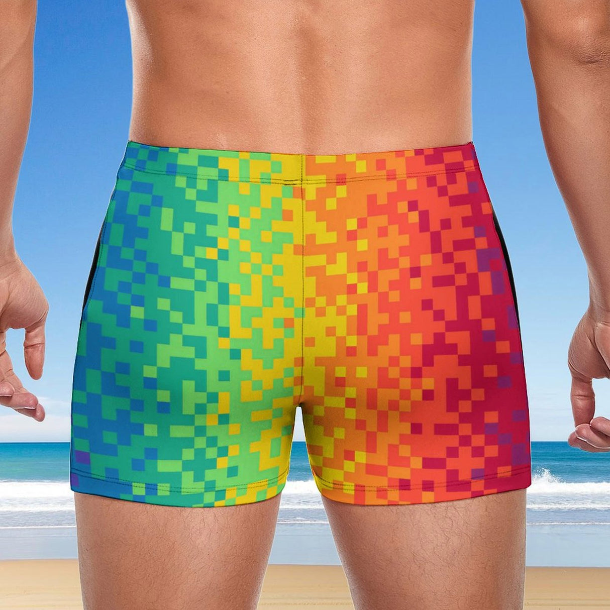 Pixel Perfect Pride (Square Cut Trunks)-Square Cut Trunks-Swish Embassy