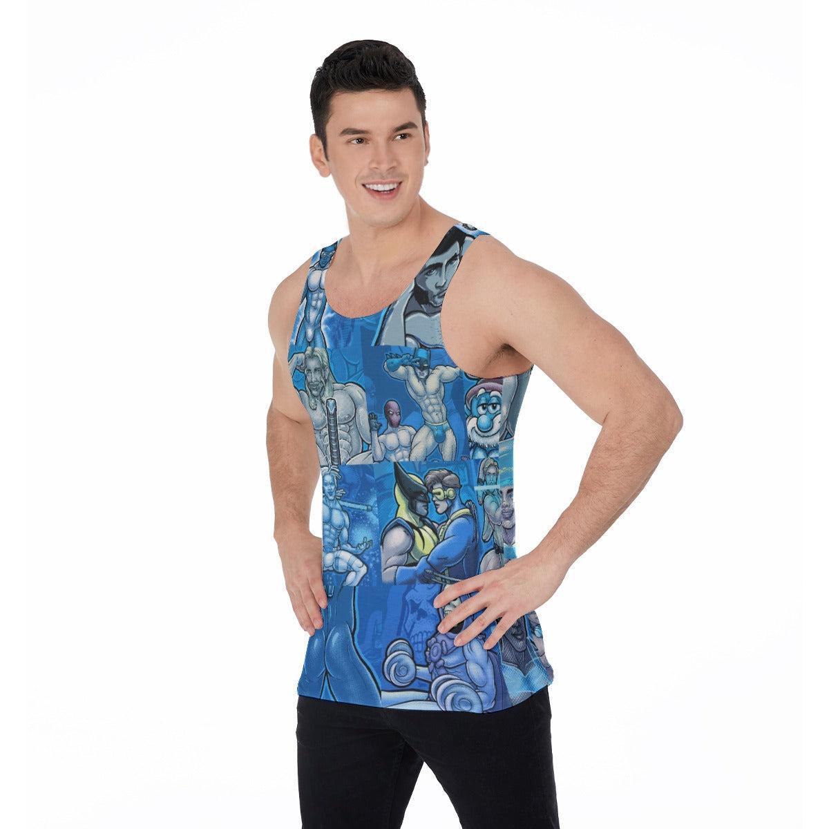 Pop Boys Blue (Allover Tank Top)-Allover Tank Top-Swish Embassy