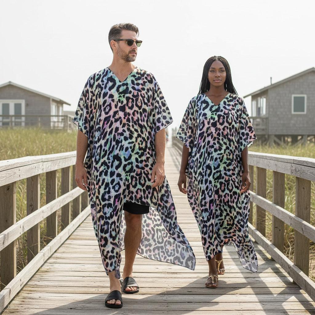 Rainbow Leopard (Kaftan)-Kaftan-Swish Embassy