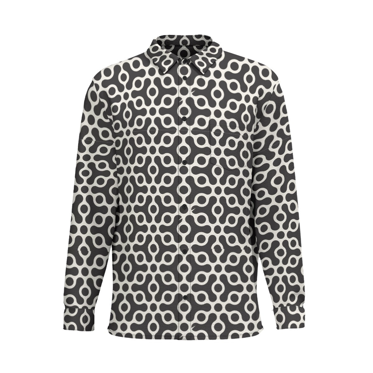 Resistance is Floral (Cotton Long Sleeve Shirt)-Cotton Long Sleeve Button Shirt-Swish Embassy