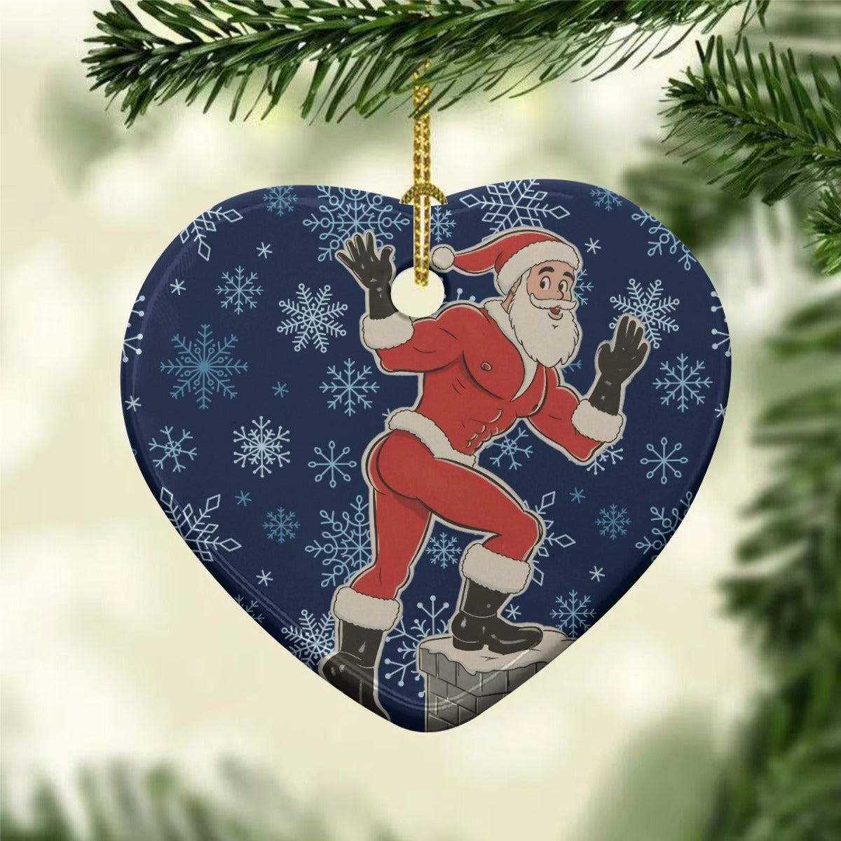 Stuffin' Your Chimney (Ceramic Holiday Keepsake)-Ceramic Holiday Keepsake-Swish Embassy