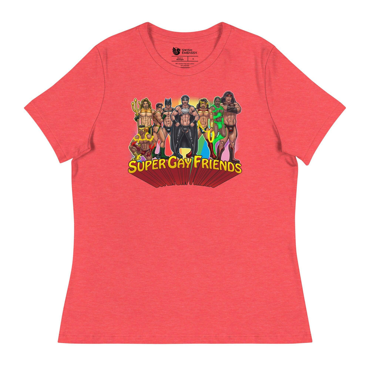 Supergay Friends (Women's Relaxed T-Shirt)-Women's T-Shirts-Swish Embassy