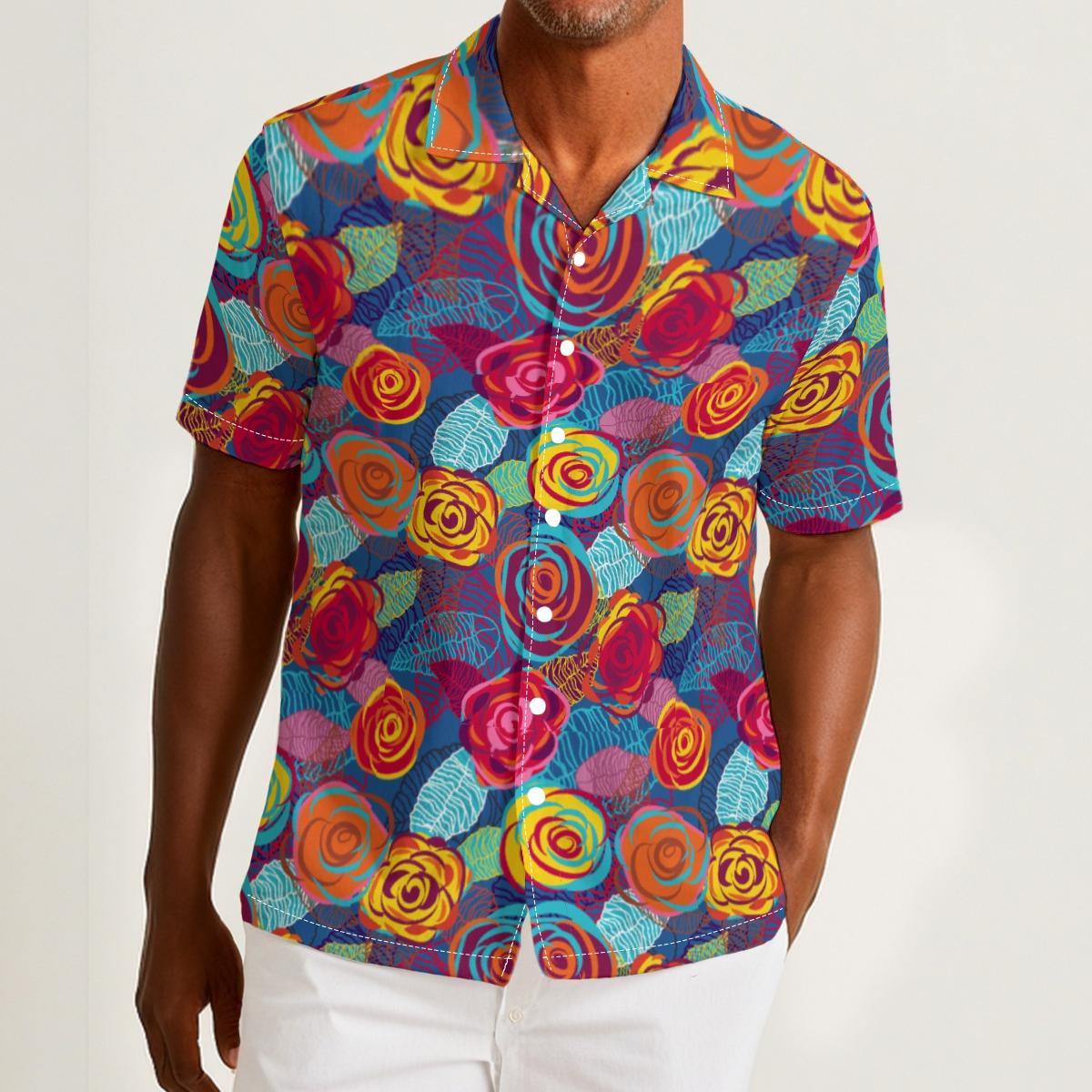 The Roses (Cotton Button Shirt)-Cotton Button Shirt-Swish Embassy