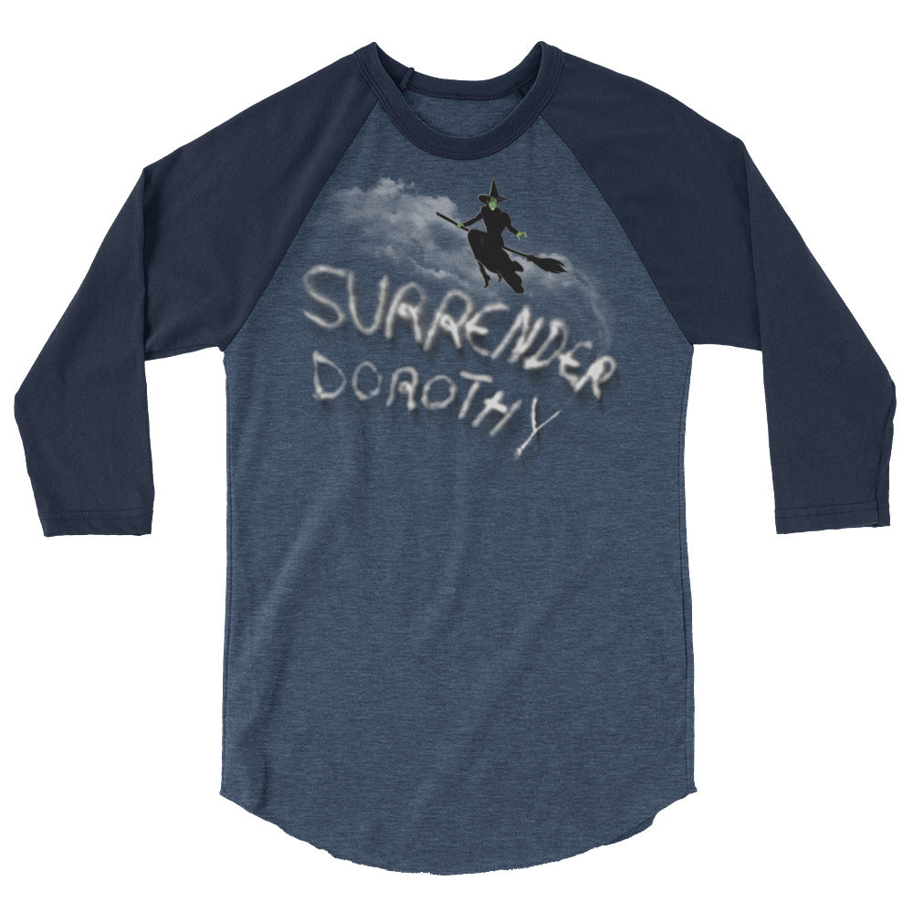 Surrender Dorothy (Raglan) - Heather Denim/Navy