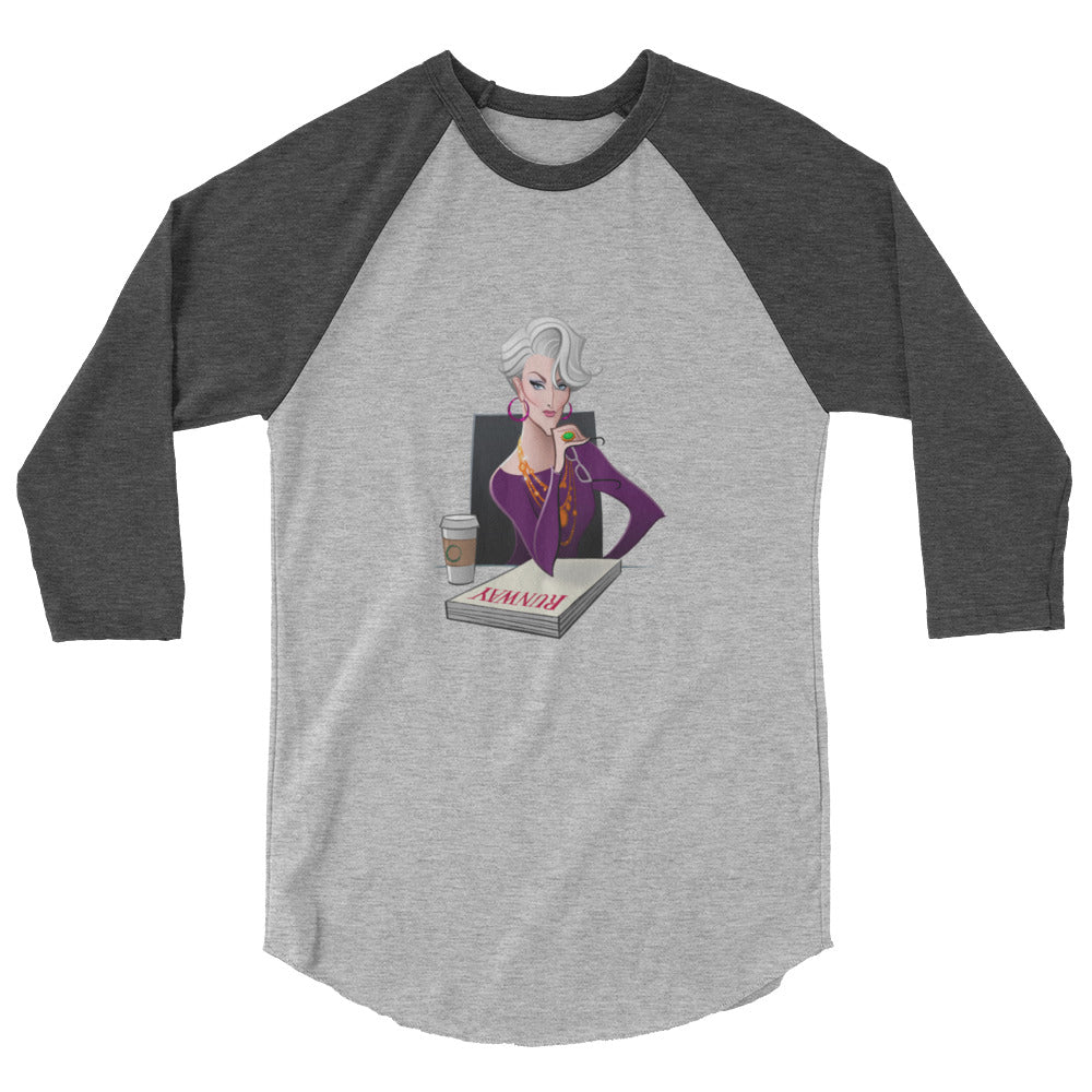 Dragon Lady (Raglan) - Heather Grey/Heather Charcoal