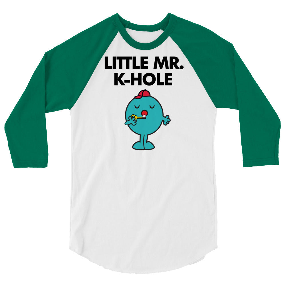 Little Mr. K-Hole (Raglan) - White/Kelly