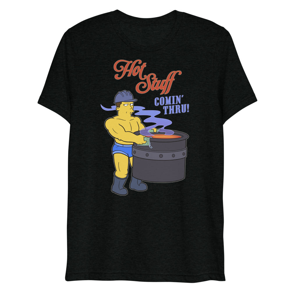 Hot Stuff Comin’ Thru (Triblend) - Solid Black Triblend