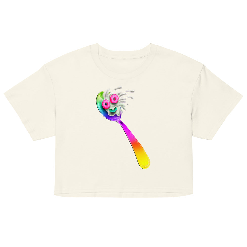 Spooning Leads to Forking (Crop Top) - Natural