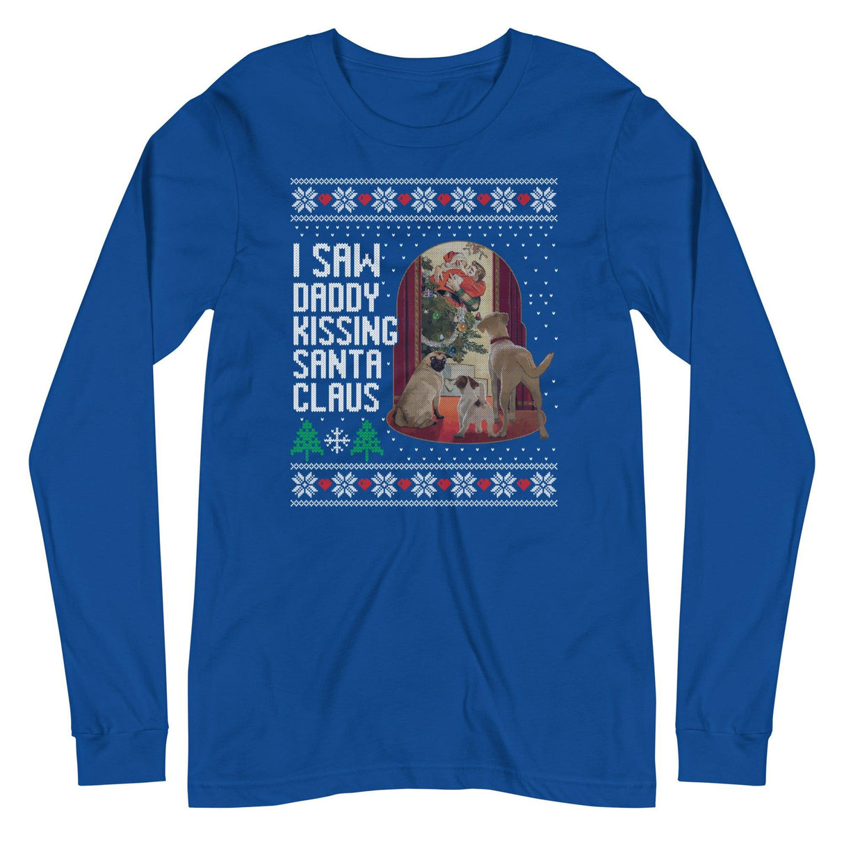 I Saw Daddy Kissing Santa Claus (Ugly Christmas)-Christmas T-Shirts-Swish Embassy