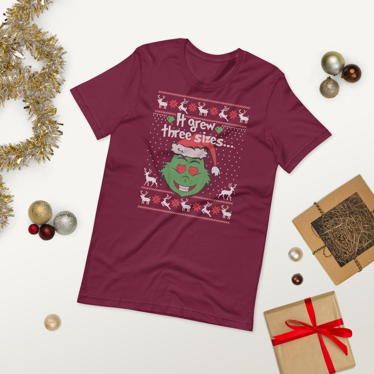 It Grew 3 Sizes (Ugly Christmas)-Christmas T-Shirts-Swish Embassy