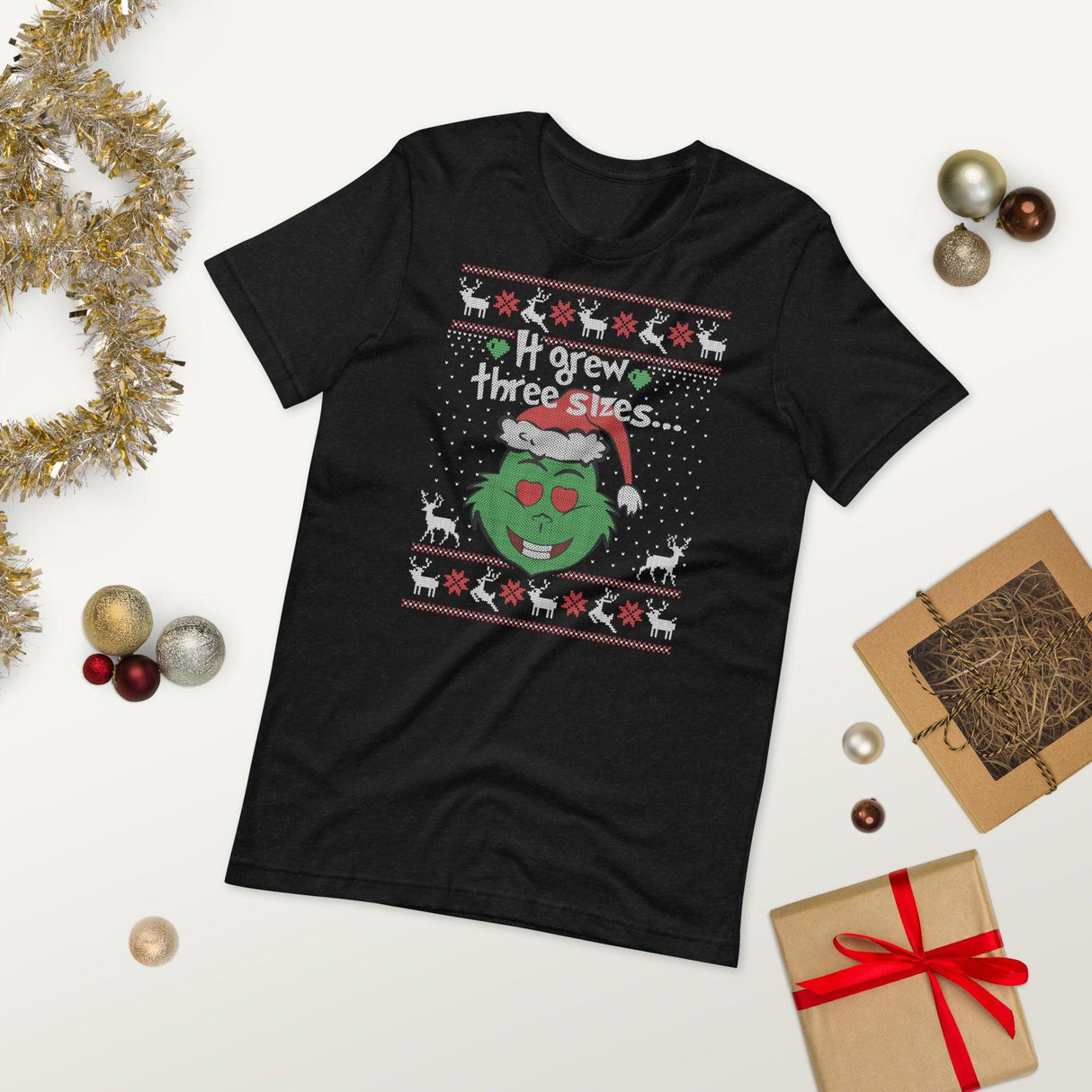 It Grew 3 Sizes (Ugly Christmas)-Christmas T-Shirts-Swish Embassy
