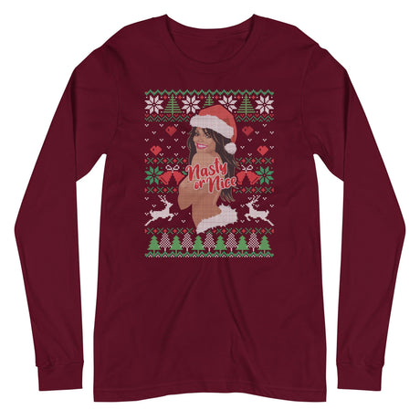 Nasty or Nice (Ugly Christmas)-T-Shirts-Swish Embassy