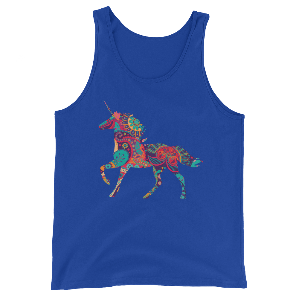 Paisley Unicorn (Tank Top)-Tank Top-Swish Embassy