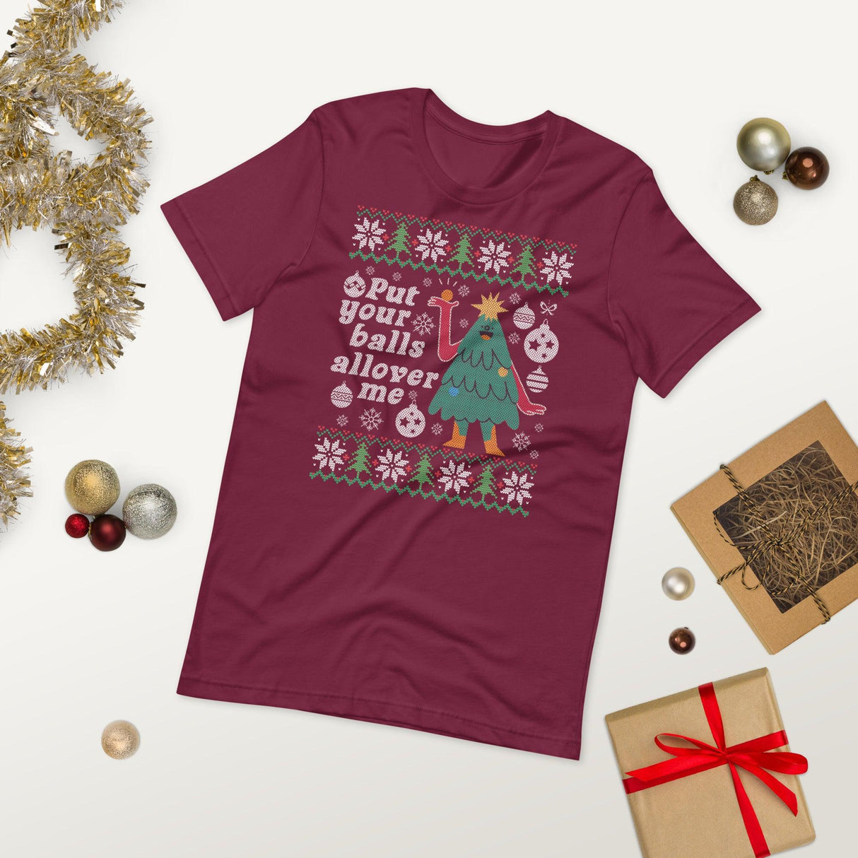 Put Your Balls (Ugly Christmas)-Christmas T-Shirts-Swish Embassy