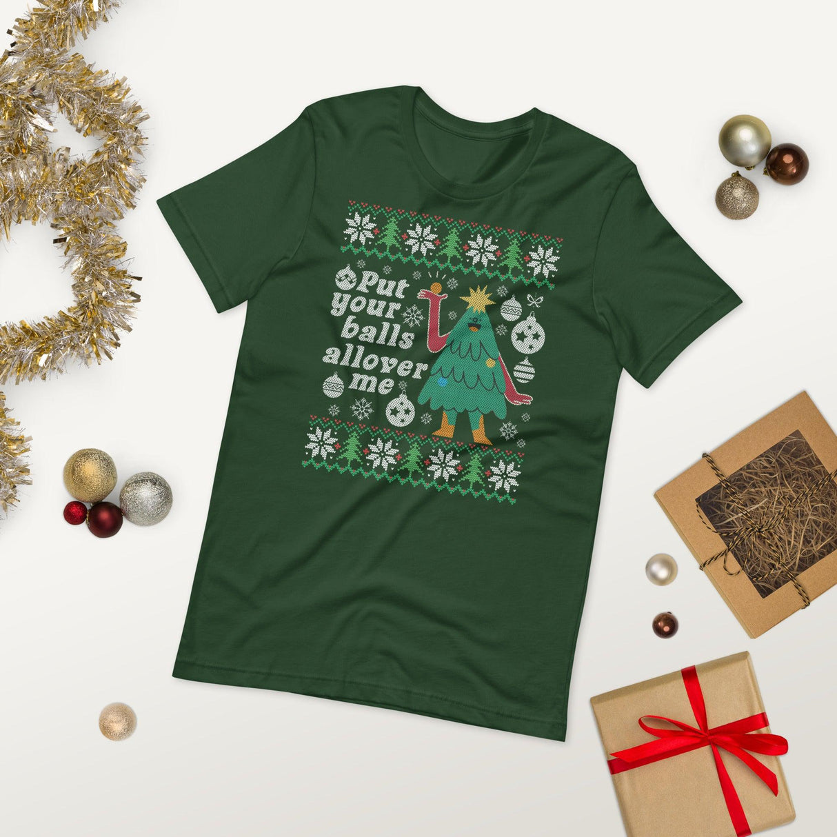 Put Your Balls (Ugly Christmas)-Christmas T-Shirts-Swish Embassy