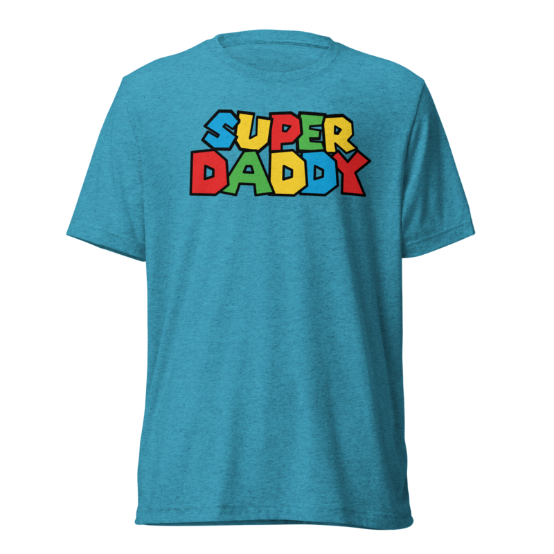 Super Daddy (Triblend) - Aqua Triblend