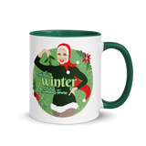 Debut garment mockup | Another Winter in a Summer Town (Mug) | Dark Green