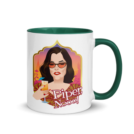Debut garment mockup | Piper, Nooo! (Mug) | Dark Green