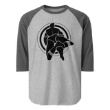 Bullseye (Raglan) - Heather Grey/Heather Charcoal