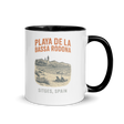 Debut garment mockup | Playa de la Bassa Rodone (Mug) | Black