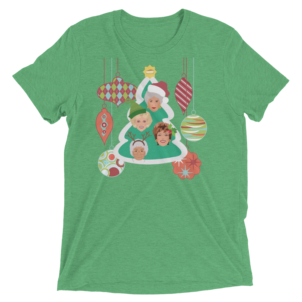 A Golden Christmas (Triblend)-Triblend T-Shirt-Swish Embassy