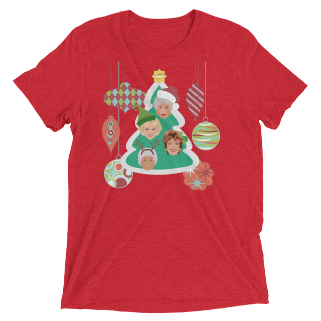 A Golden Christmas (Triblend)-Triblend T-Shirt-Swish Embassy