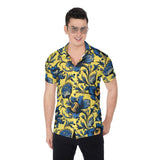 Azure Bloomscape (Button Shirt)-Button Shirt-Swish Embassy