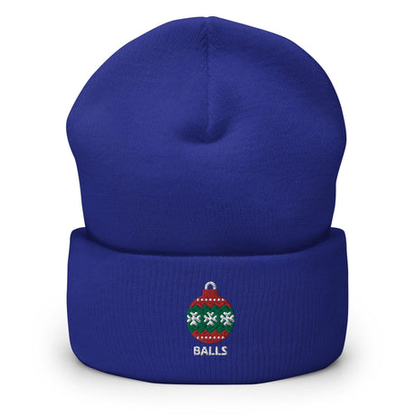 Balls (Cuffed Beanie)-Christmas Beanie-Swish Embassy