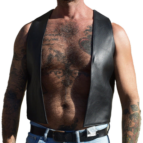 Bar Vest (Leather)-Leather-Swish Embassy