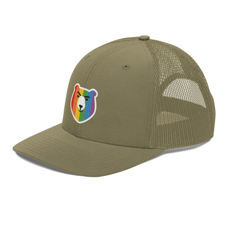 Bear Face Rainbow (Trucker Cap)-Headwear-Swish Embassy