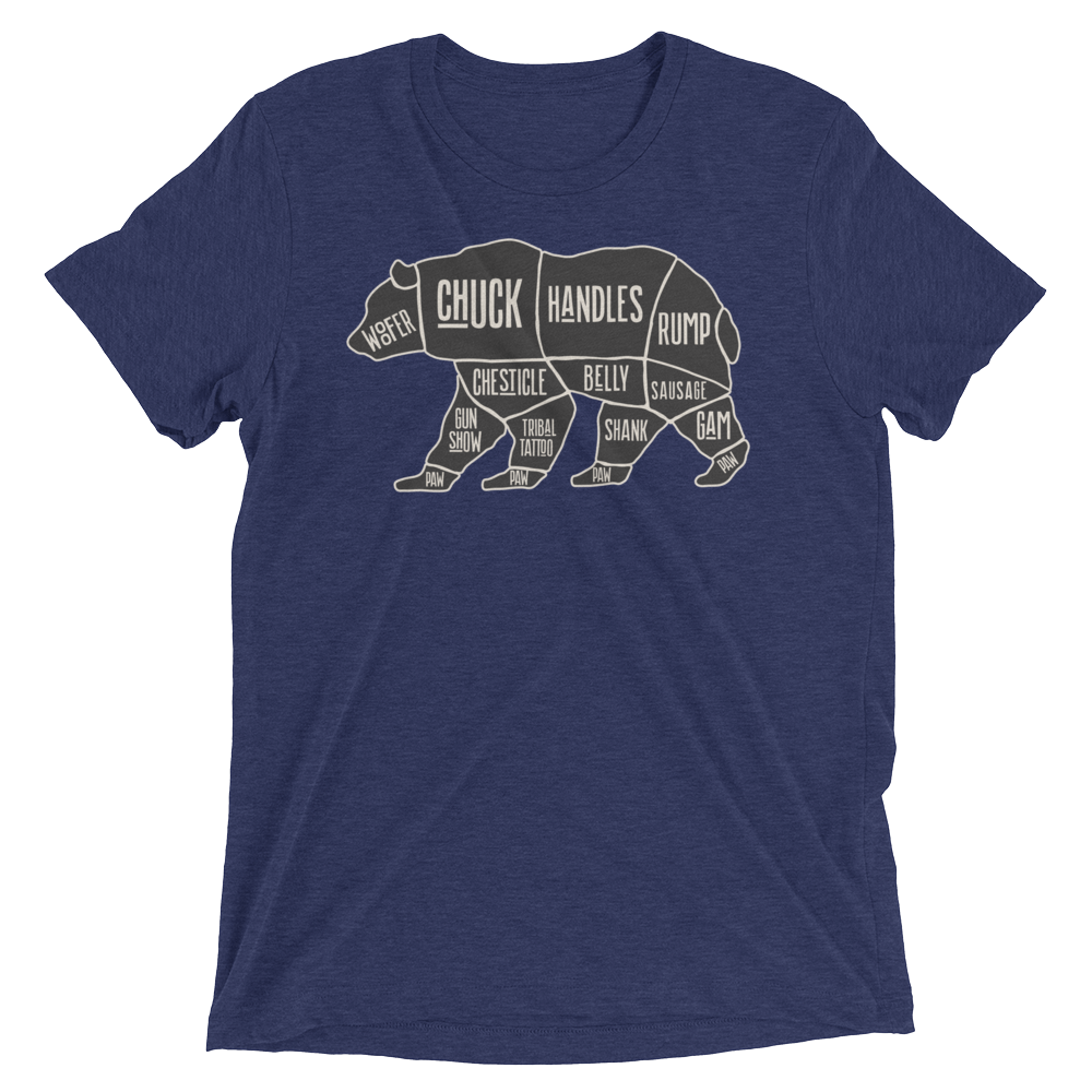 Bear's Anatomy (Triblend)-Triblend T-Shirt-Swish Embassy