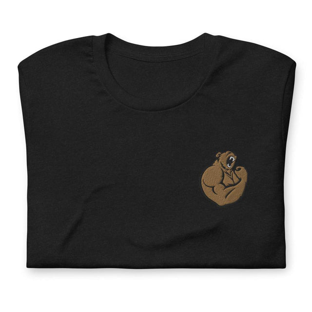 Bicep Bear (Embroidered)-Embroidered T-Shirts-Swish Embassy