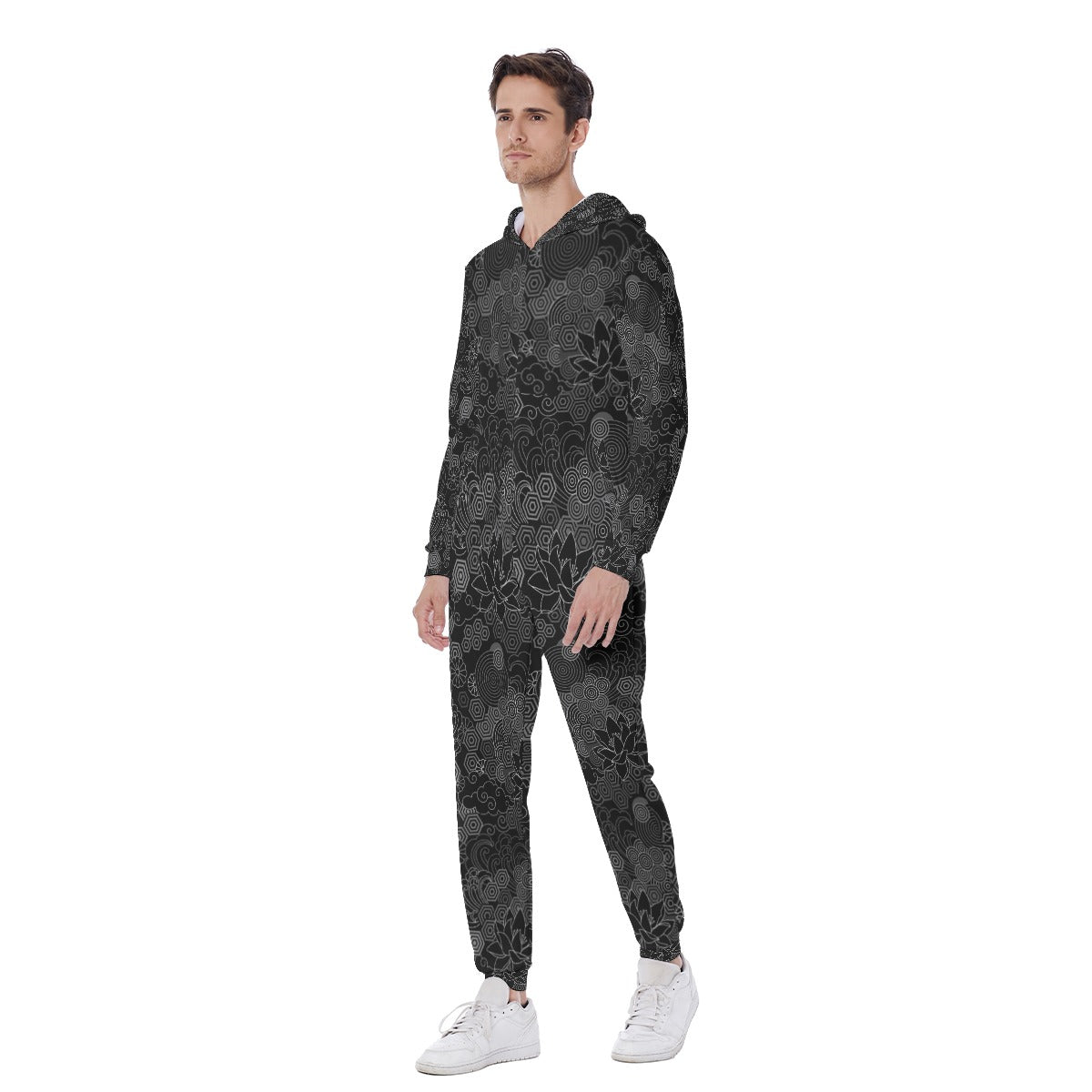 Black Lotus (AOP Union Suit)-AOP Union Suit-Swish Embassy