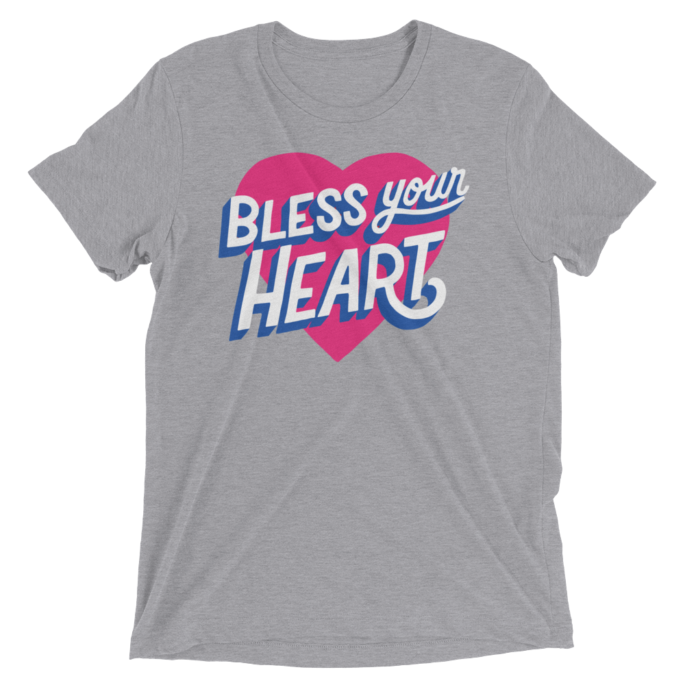 Bless Your Heart (Triblend)-Triblend T-Shirt-Swish Embassy