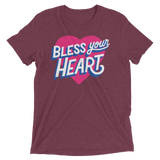 Bless Your Heart (Triblend)-Triblend T-Shirt-Swish Embassy