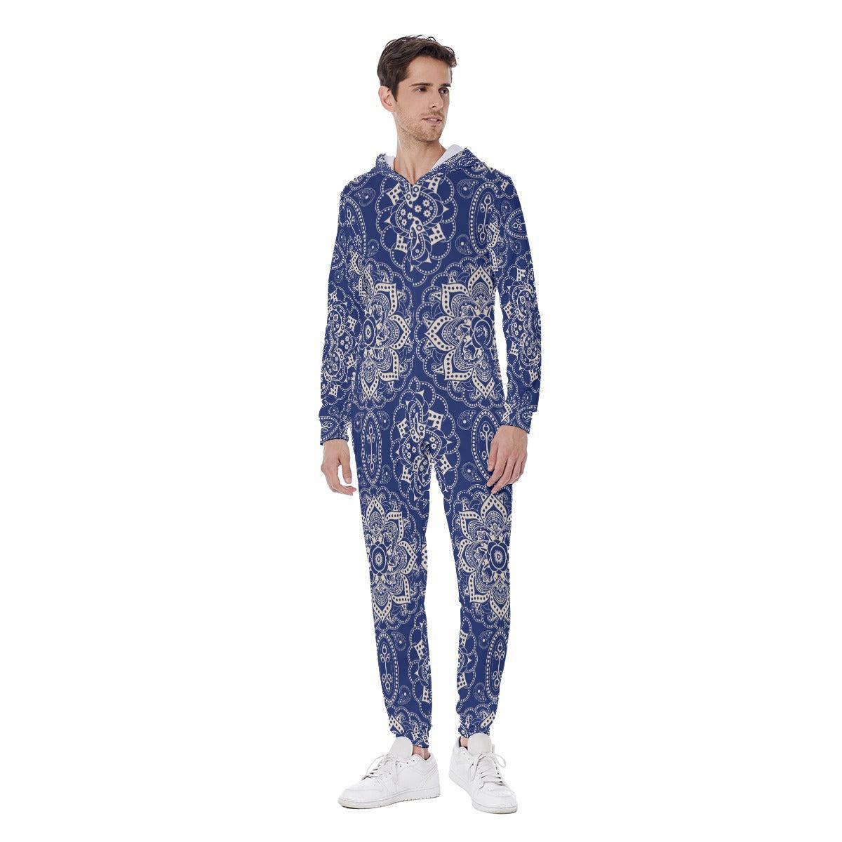 Blue Mendala (AOP Union Suit)-AOP Union Suit-Swish Embassy