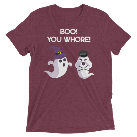 Boo! You Whore! (Triblend)-Triblend T-Shirt-Swish Embassy