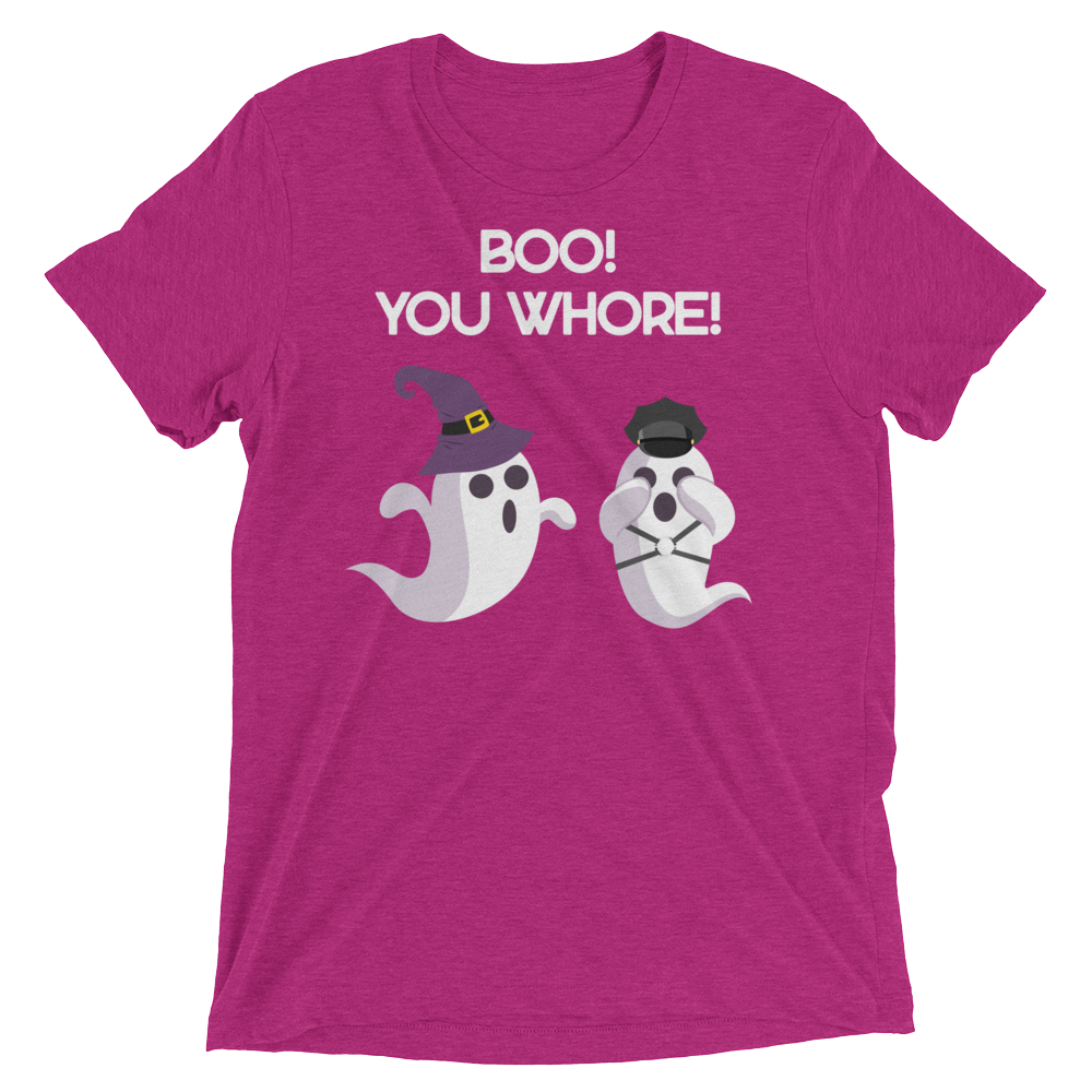 Boo! You Whore! (Triblend)-Triblend T-Shirt-Swish Embassy