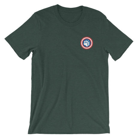 Cap'n Ameribear (Embroidered T-Shirt)-Embroidered T-Shirts-Swish Embassy