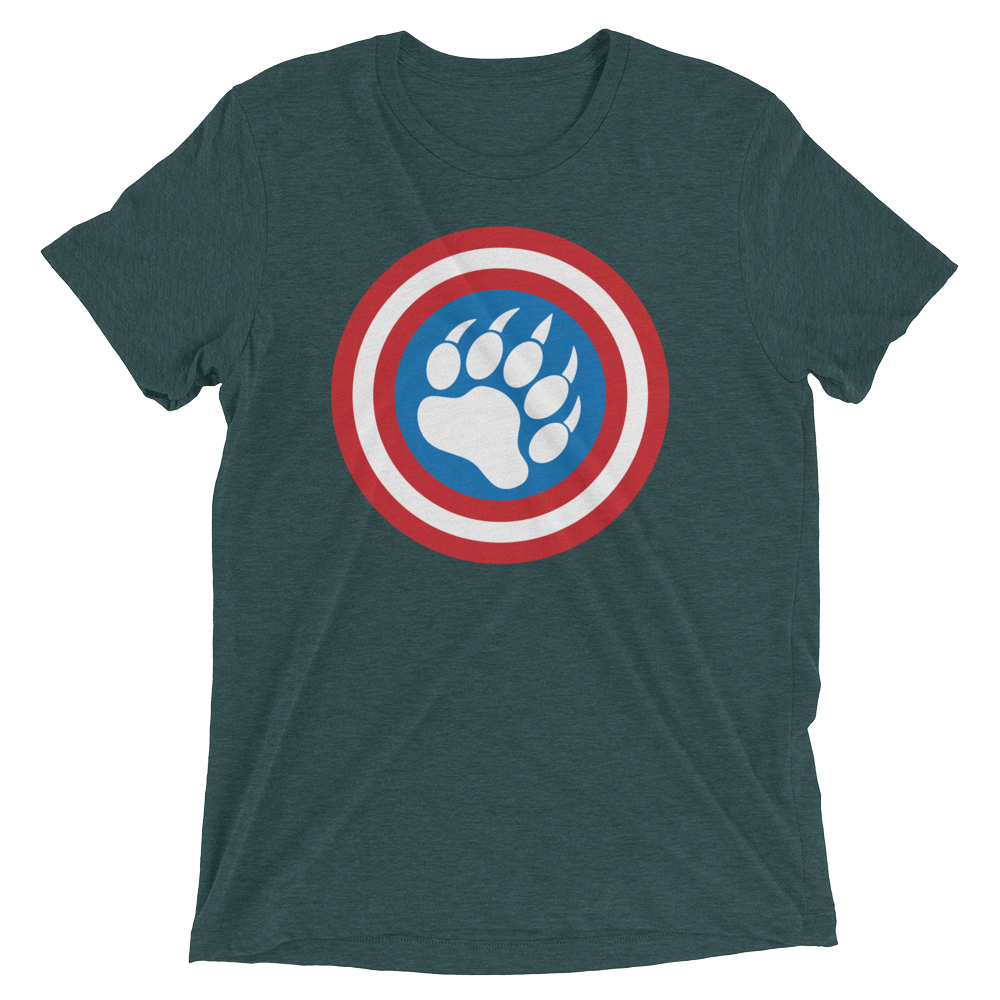 Cap'n Ameribear (Triblend)-Triblend T-Shirt-Swish Embassy