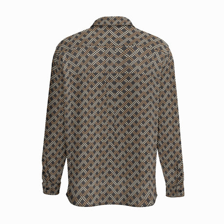 Chevron (Cotton Long Sleeve Shirt)-Cotton Long Sleeve Button Shirt-Swish Embassy
