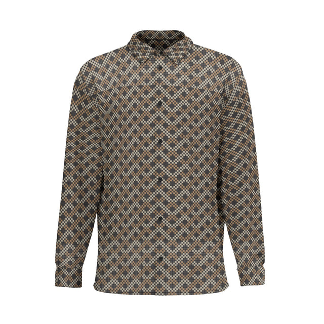 Chevron (Cotton Long Sleeve Shirt)-Cotton Long Sleeve Button Shirt-Swish Embassy