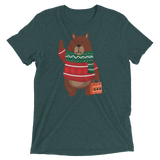 Christmas Bear (Triblend)-Triblend T-Shirt-Swish Embassy