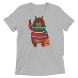 Christmas Bear (Triblend)-Triblend T-Shirt-Swish Embassy