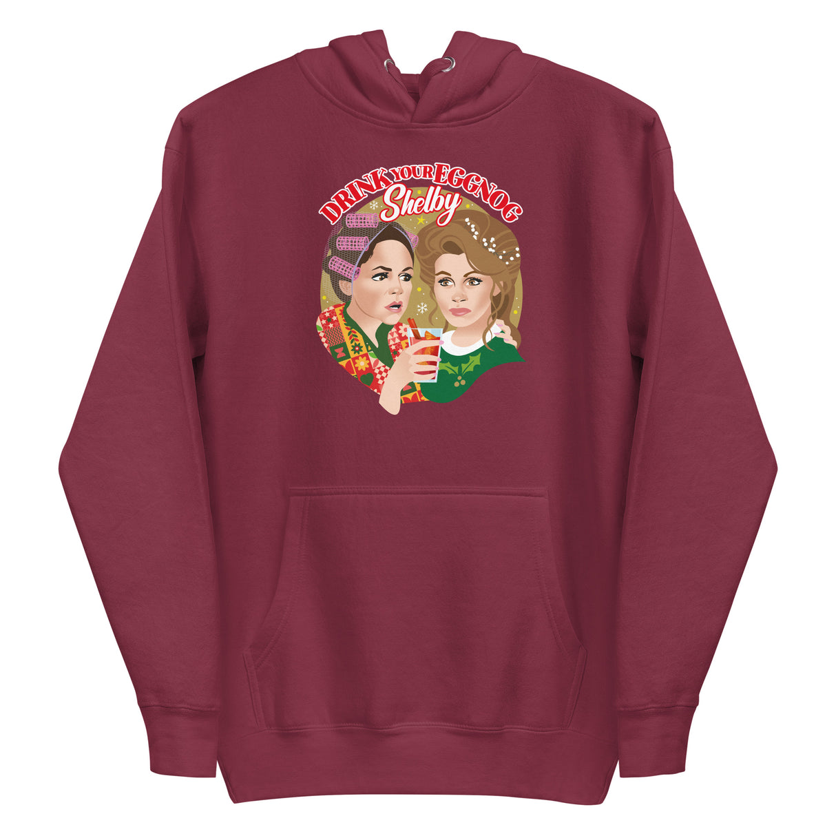 Drink Your Eggnog Shelby (Hoodie)-Christmas Hoodies-Swish Embassy