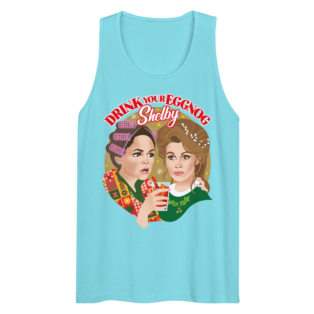 Drink Your Eggnog Shelby (Tank Top)-Christmas Tank Tops-Swish Embassy
